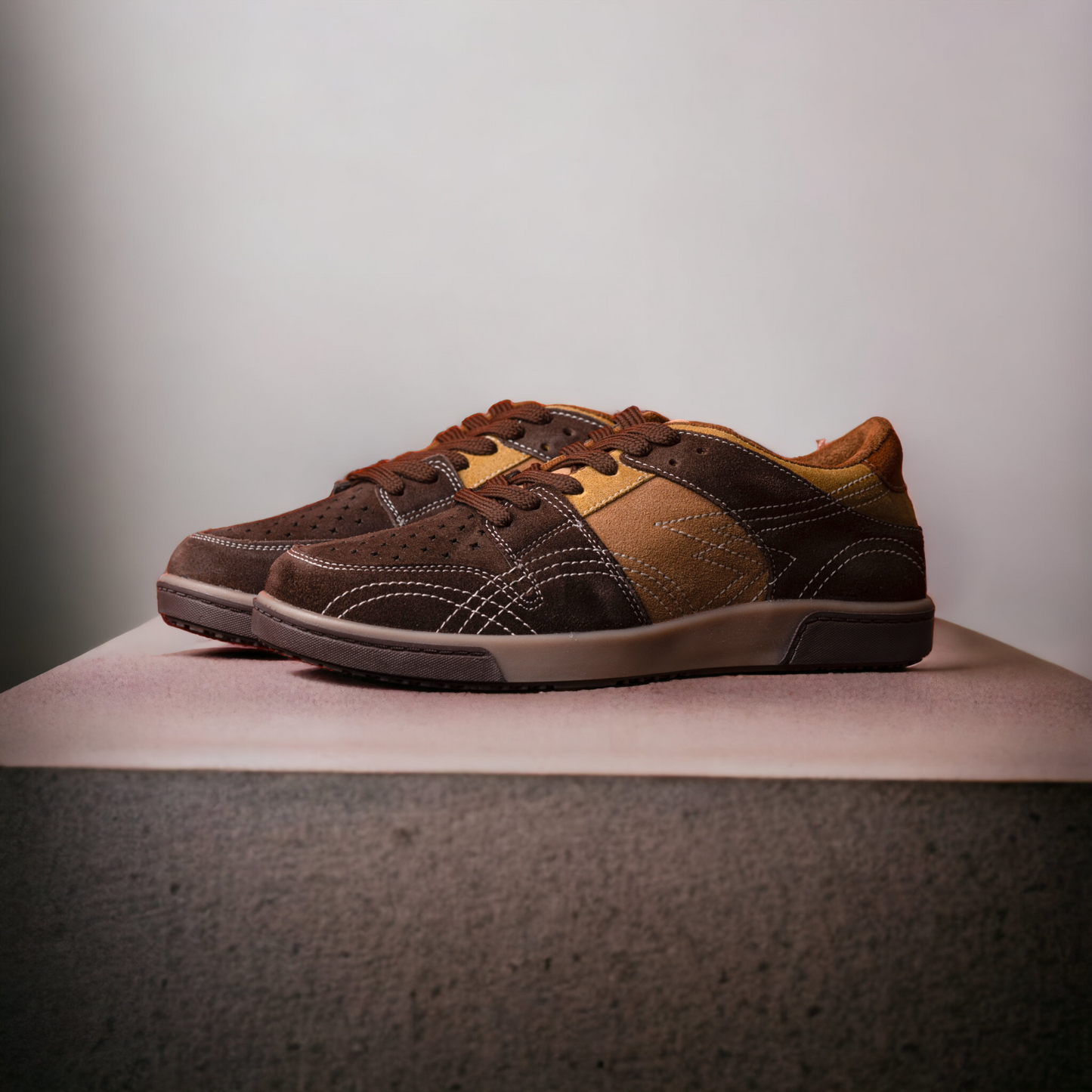 The Aurous Conquest Premium Suede Leather Laceup Sneakers
