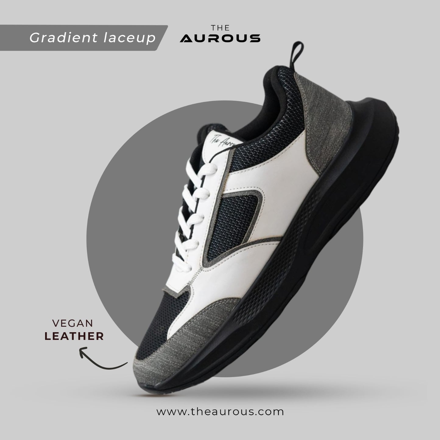 The Aurous Radiant White Laceup Sneakers