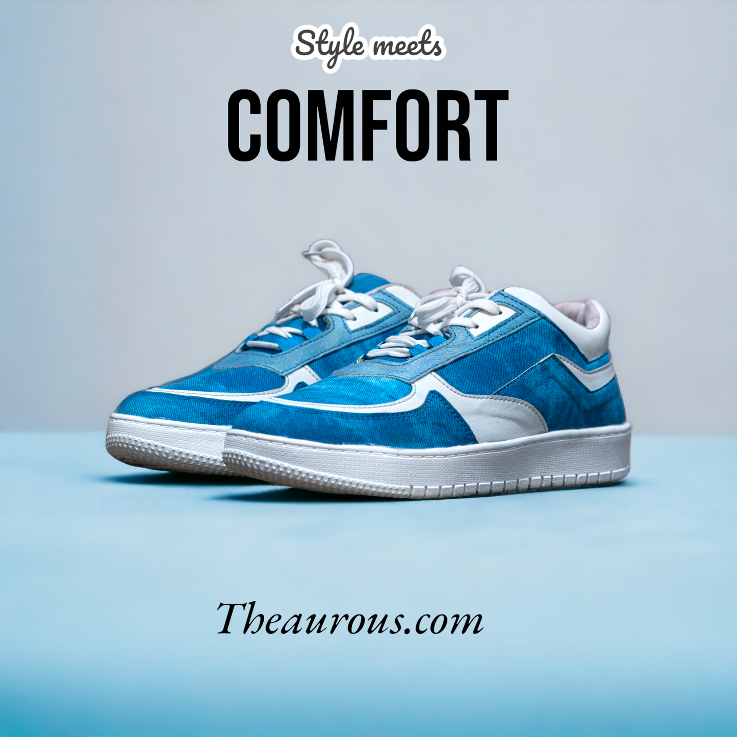 The Aurous Sapphire Laceup Sneakers