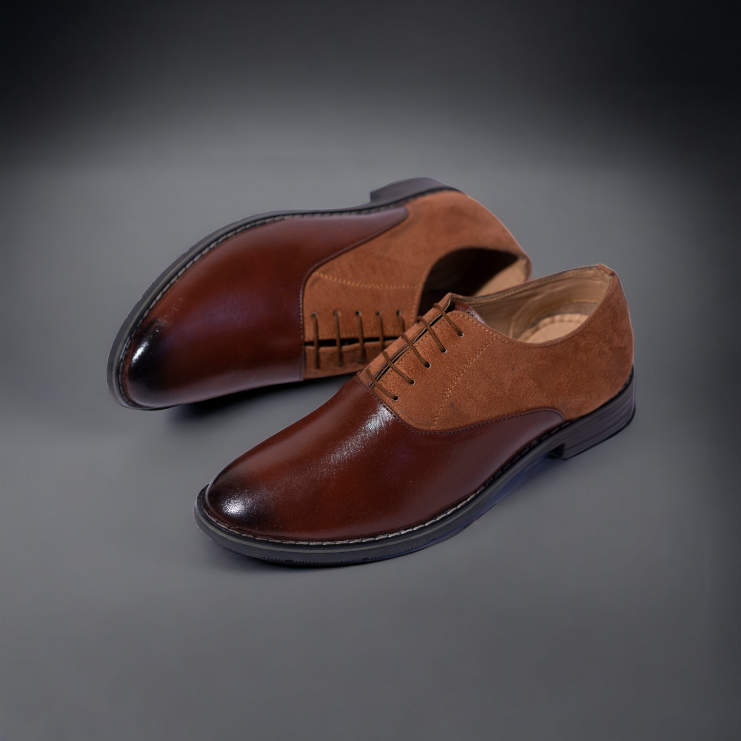The Aurous Stride Laceup Formal Shoes - Tan