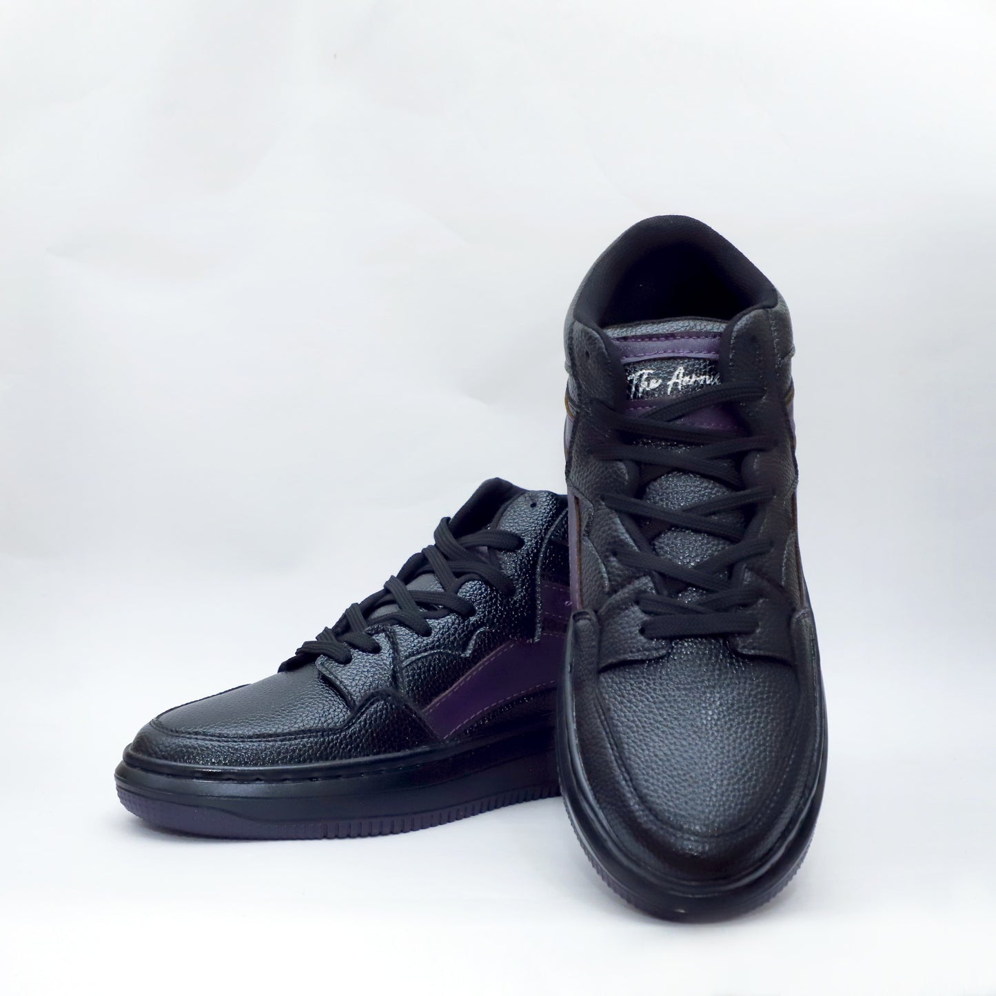 The Aurous Raven Black Laceup Sneakers