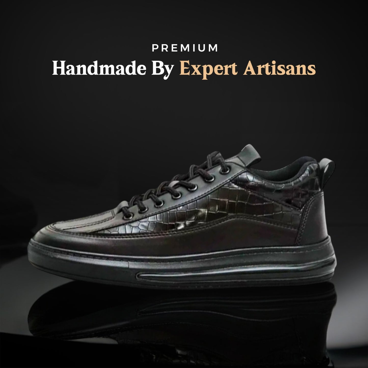 Blitz Black Laceup Sneakers