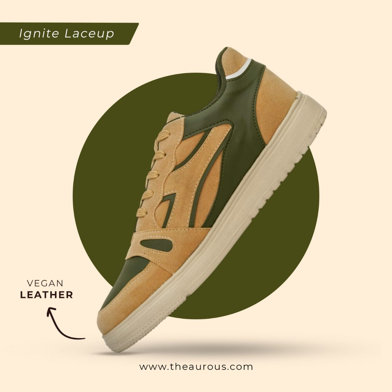 The Aurous Ignite Sandy Laceup Sneakers