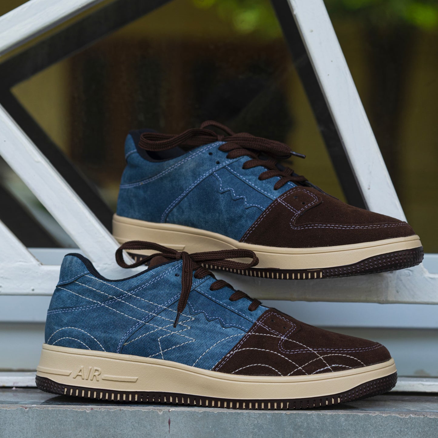 The Aurous Denim Laceup Sneakers