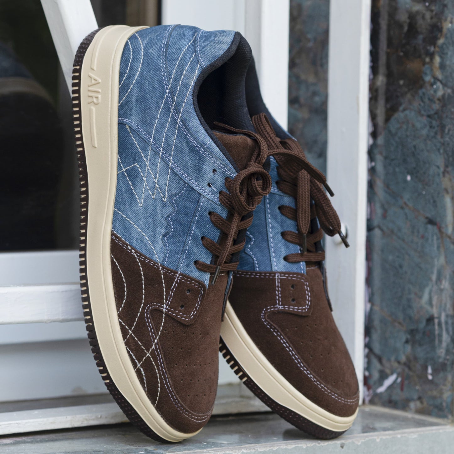 The Aurous Denim Laceup Sneakers