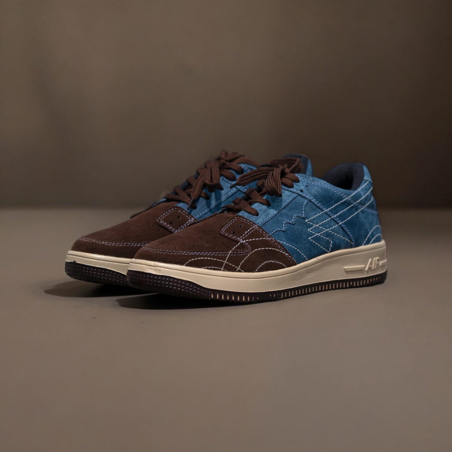 The Aurous Denim Laceup Sneakers