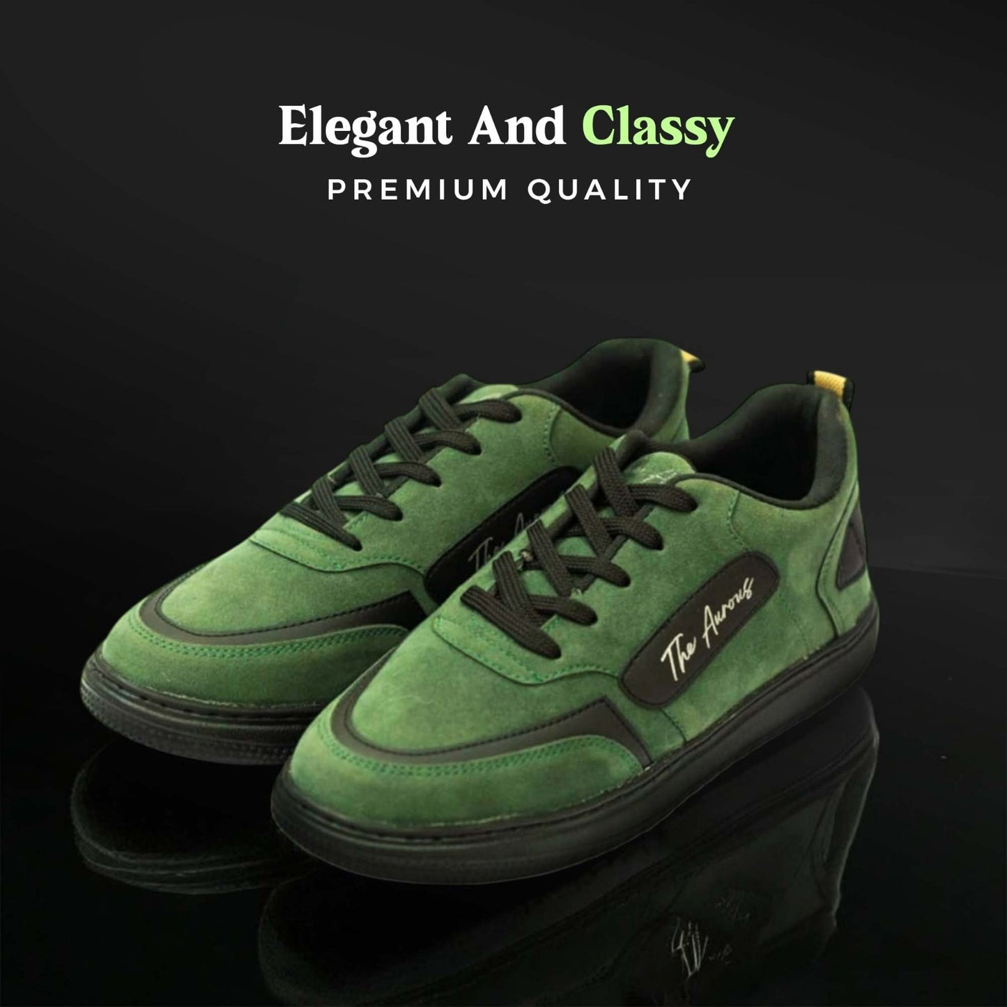 The Aurous Windstorm Forest Green Laceup Sneakers