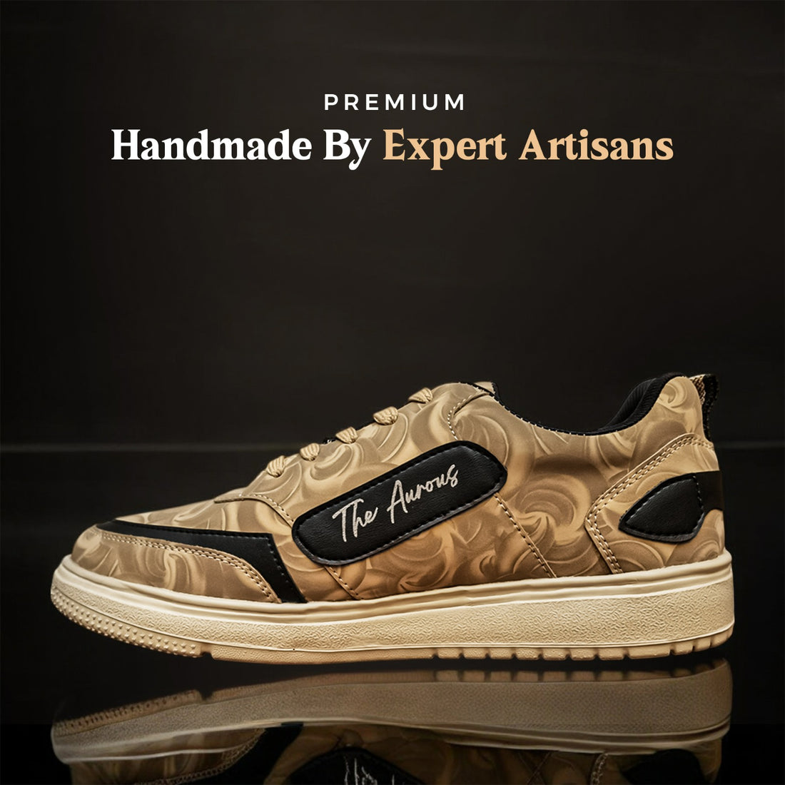 The Aurous Windstorm Golden Laceup Sneakers - Special Edition