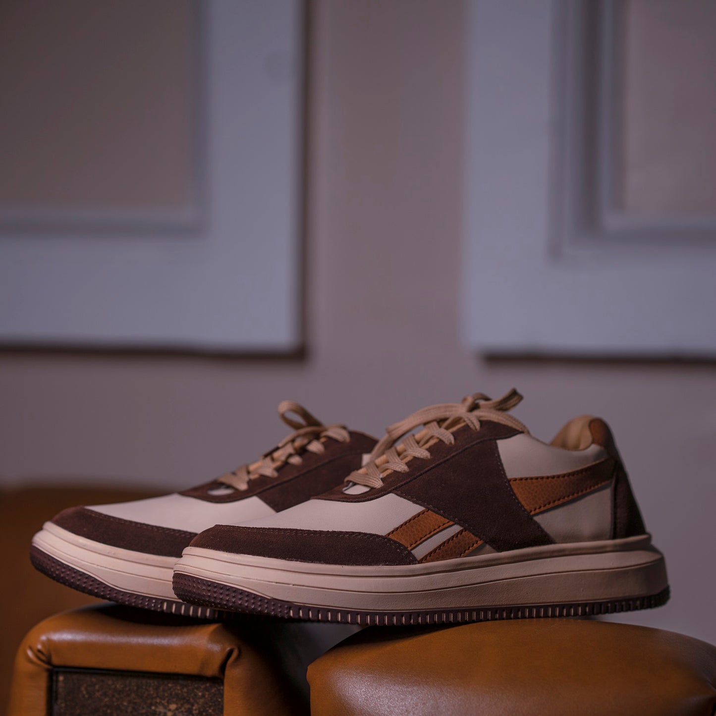 The Aurous Leo Laceup Sneakers - Brown Edition