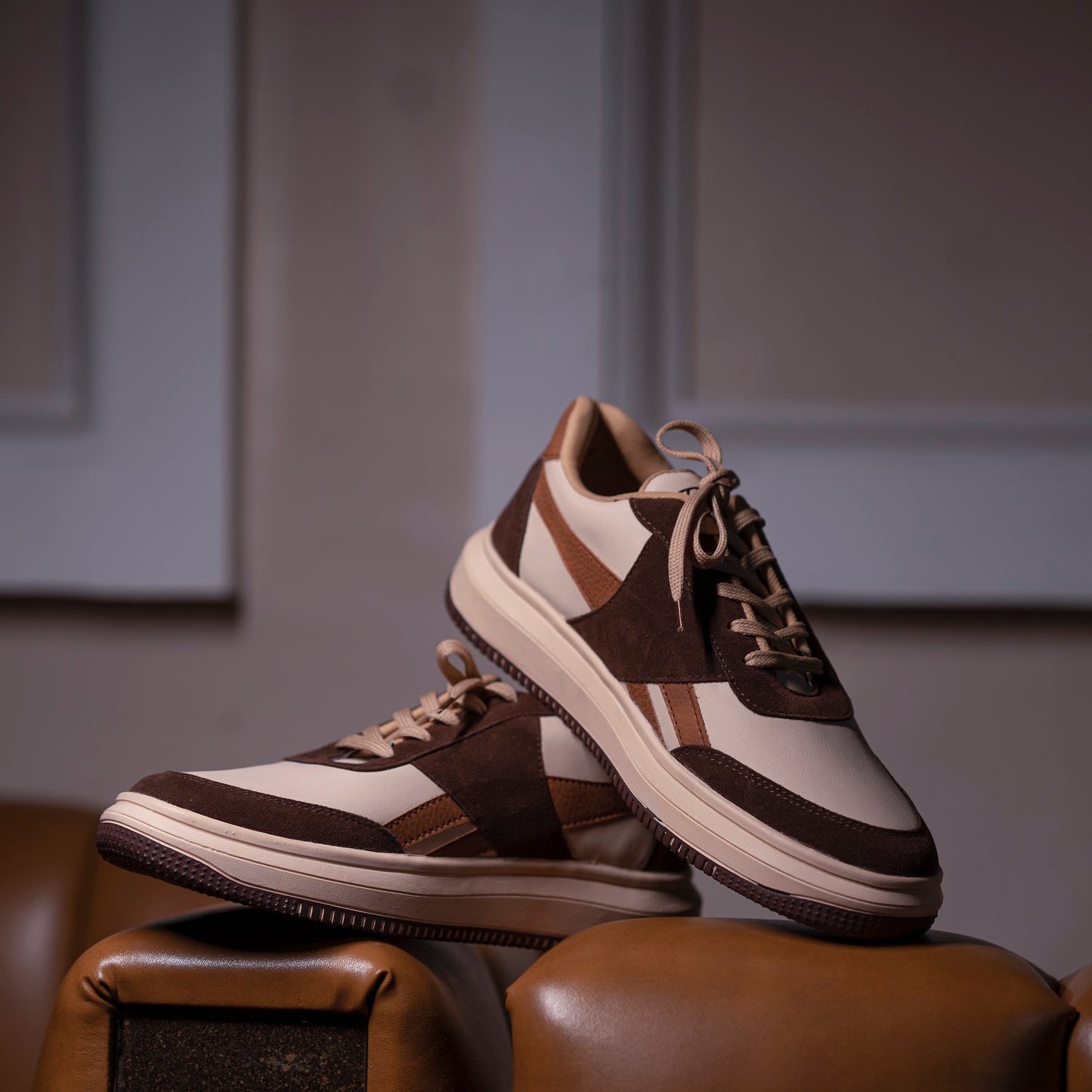 The Aurous Leo Laceup Sneakers - Brown Edition