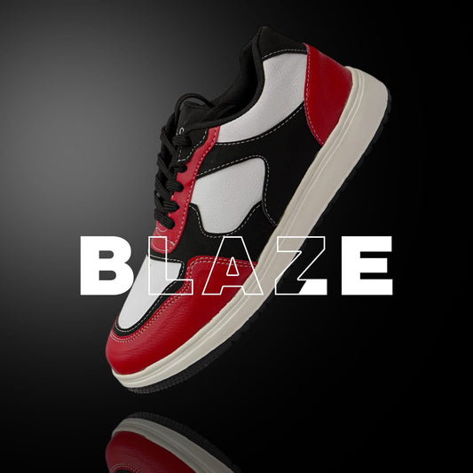 Blaze Red Laceup Sneakers