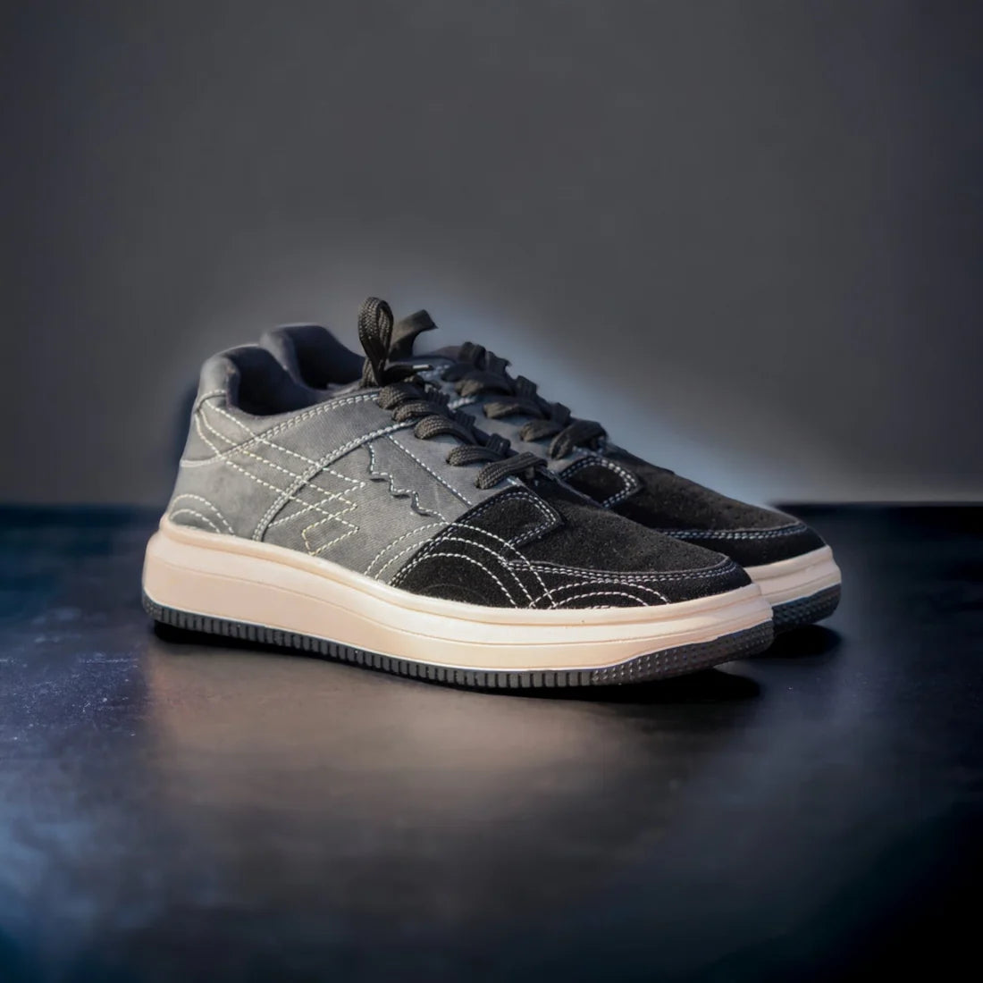 The Aurous Denim Laceup Sneakers - All Color