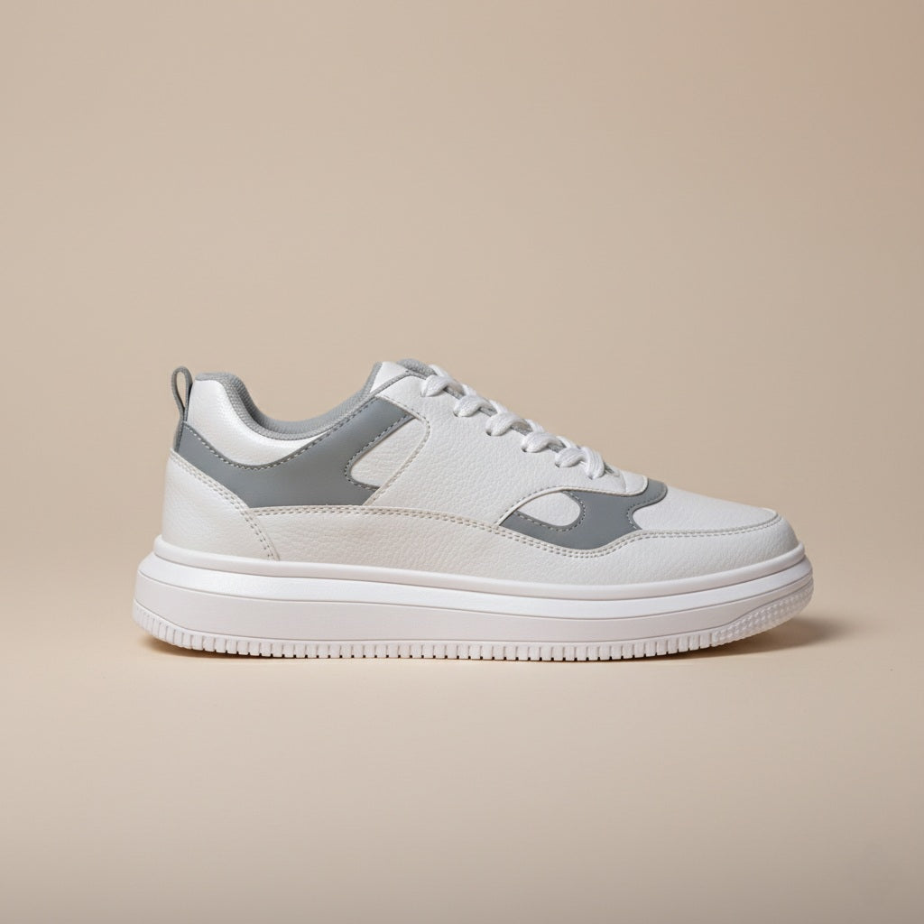 The Aurous Owen White Laceup Sneakers