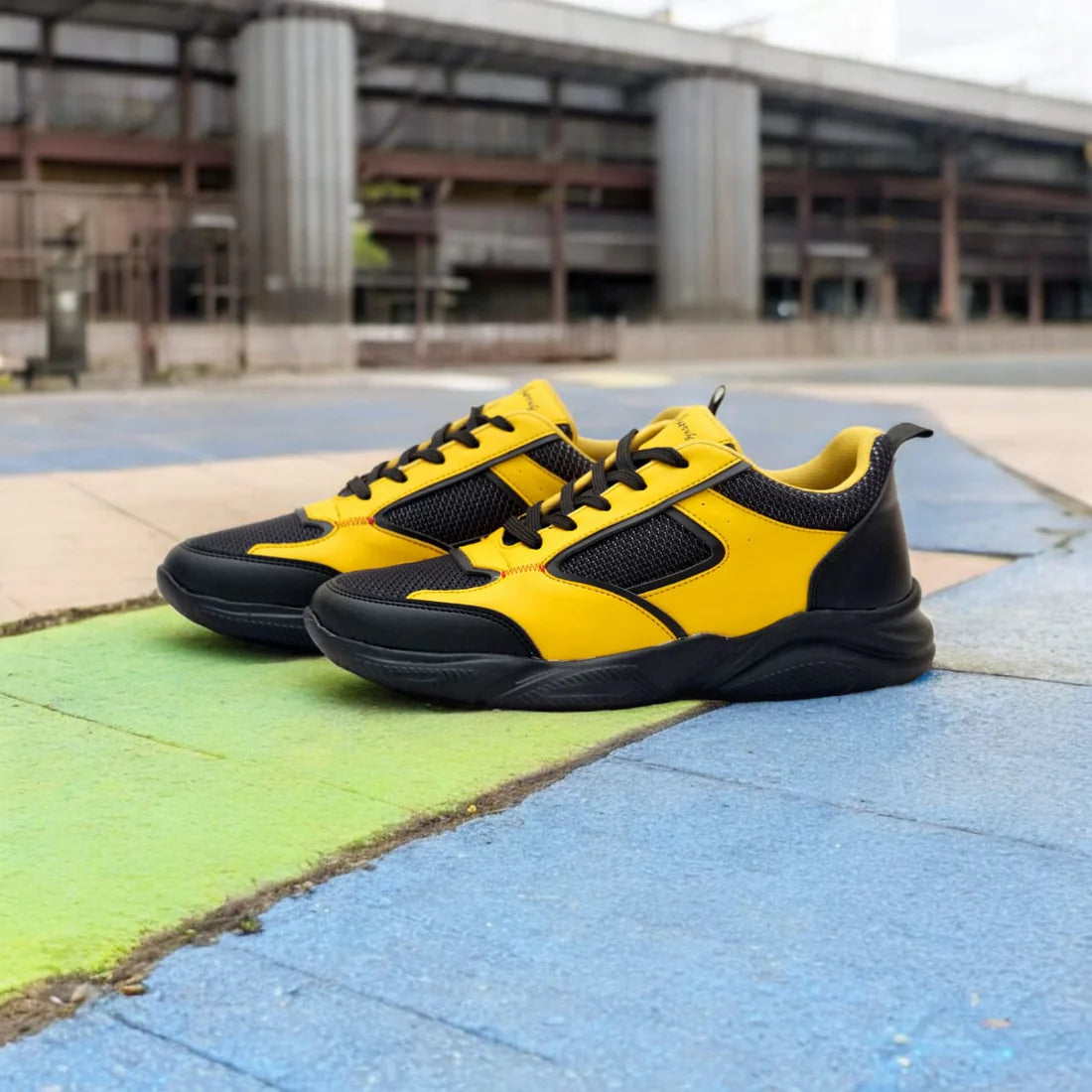 The Aurous Radiant Yellow Laceup Sneakers