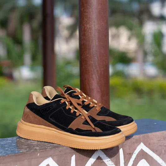 The Aurous Space Black Laceup Sneakers