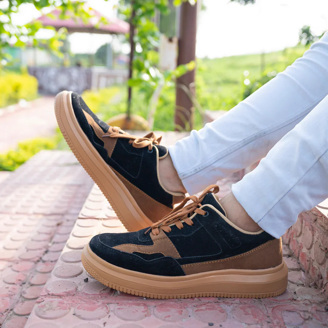 The Aurous Space Black Laceup Sneakers