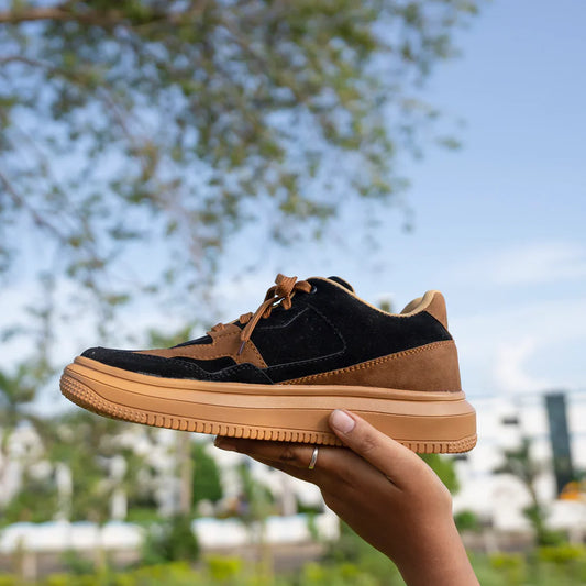 The Aurous Space Black Laceup Sneakers