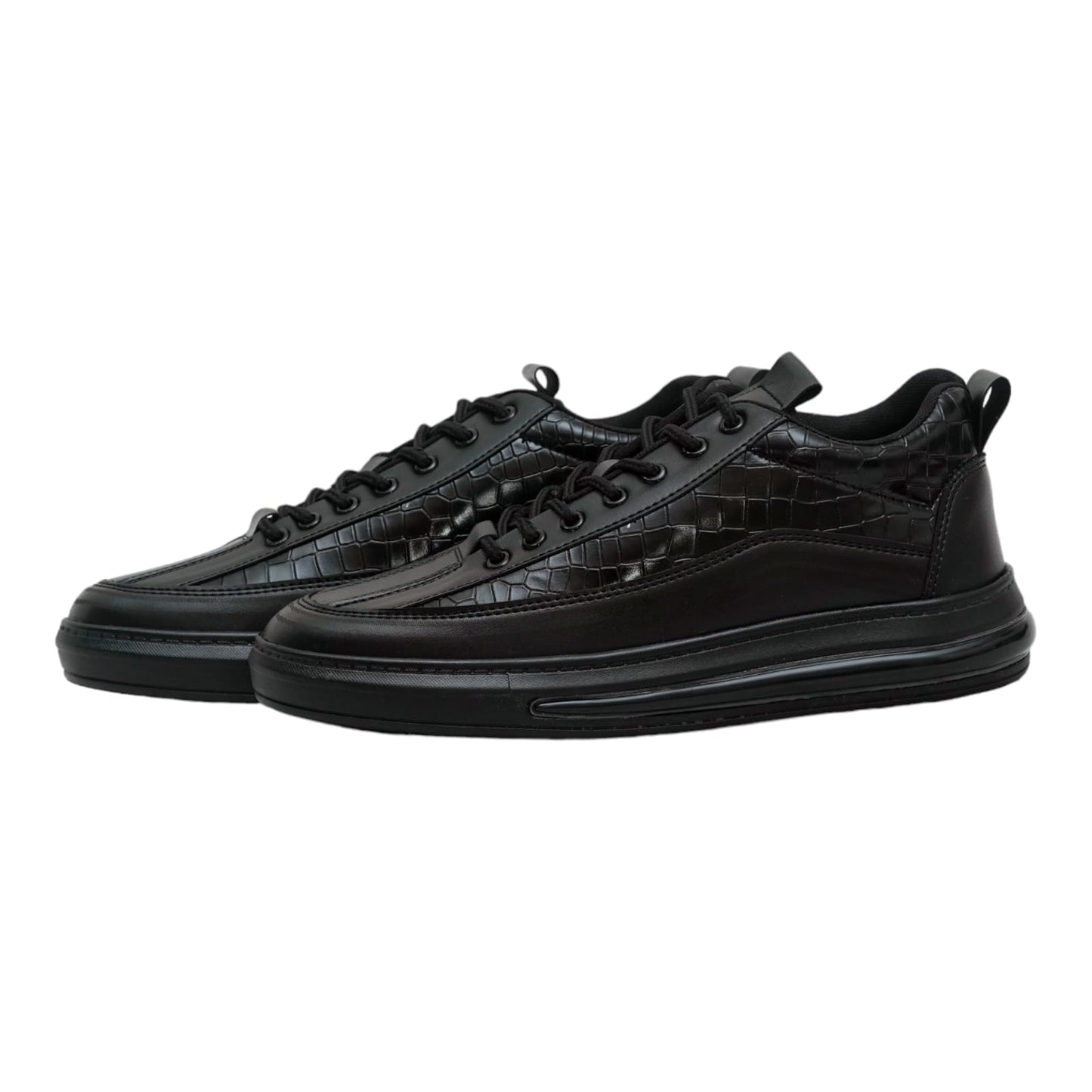 Blitz Black Laceup Sneakers