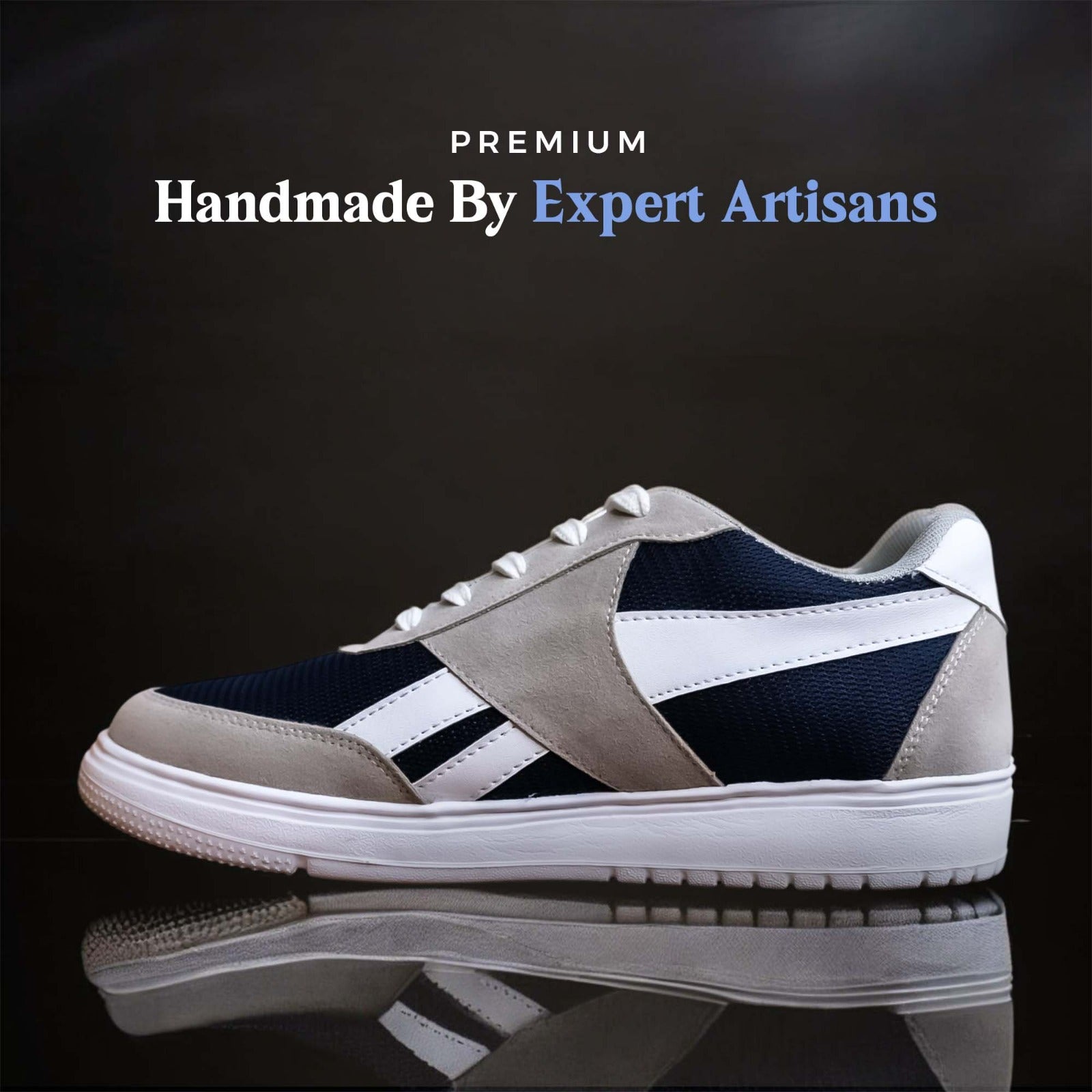 The Aurous Leo Blue Laceup Sneakers