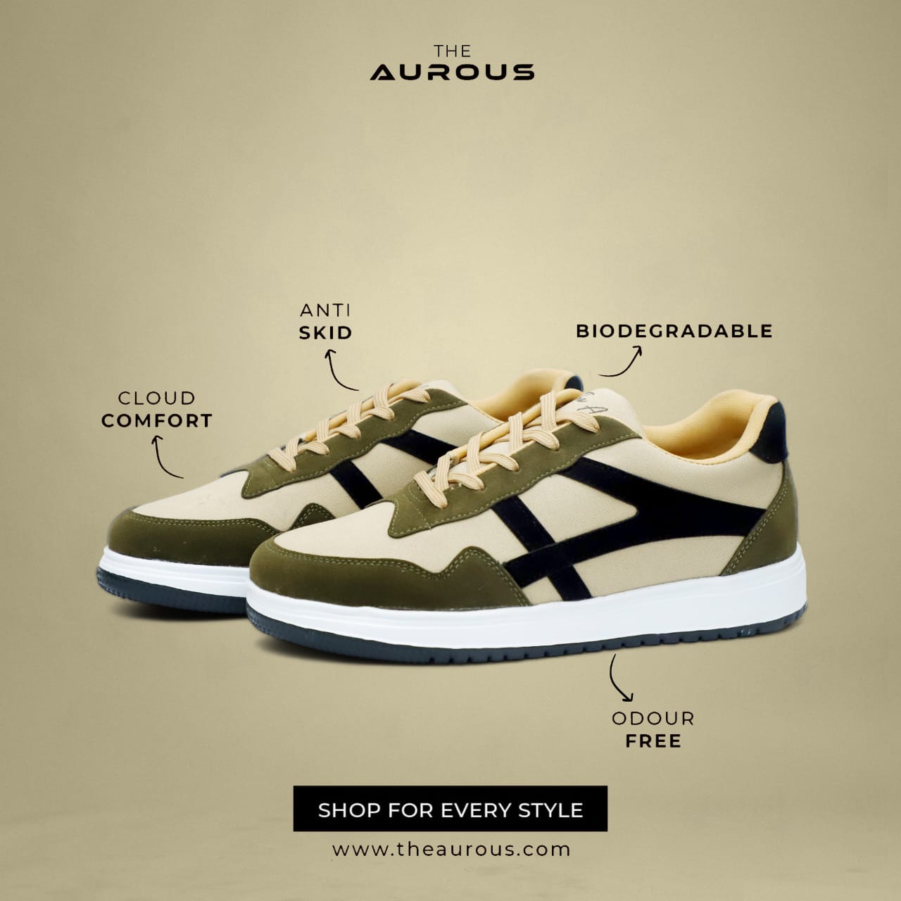 The Aurous Cortez Laceup Sneakers