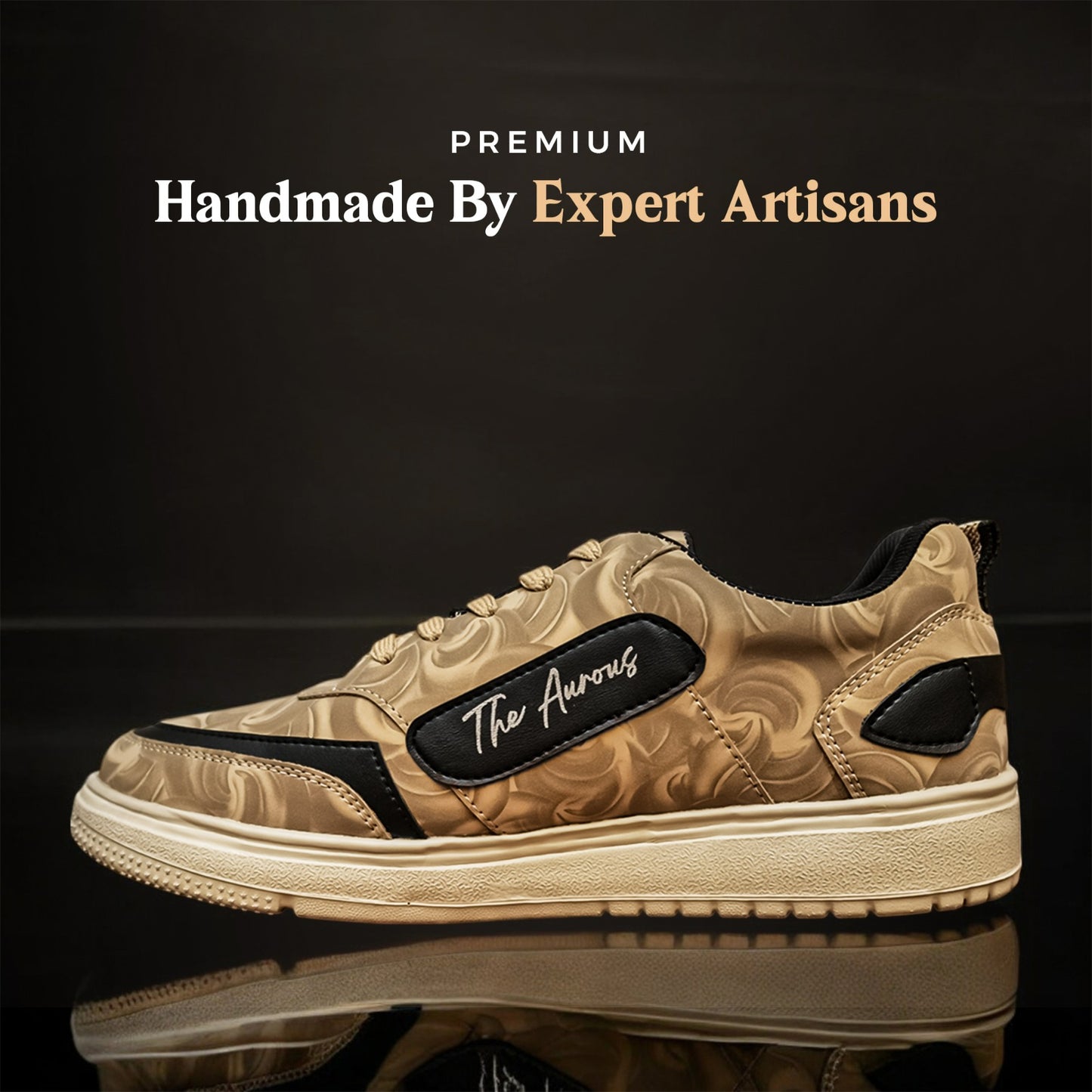 The Aurous Windstorm Golden Laceup Sneakers - Special Edition