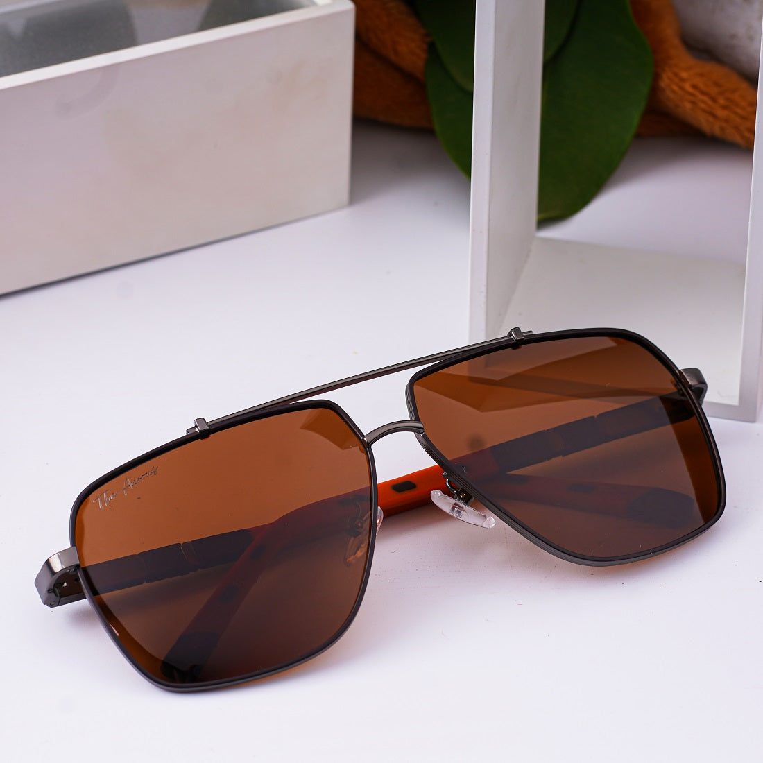 The Aurous Quad Polarized Square Sunglasses
