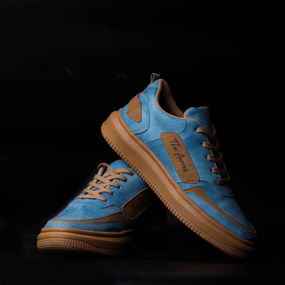 The Aurous Windstorm Ocean Blue Laceup Sneakers – TheAurous